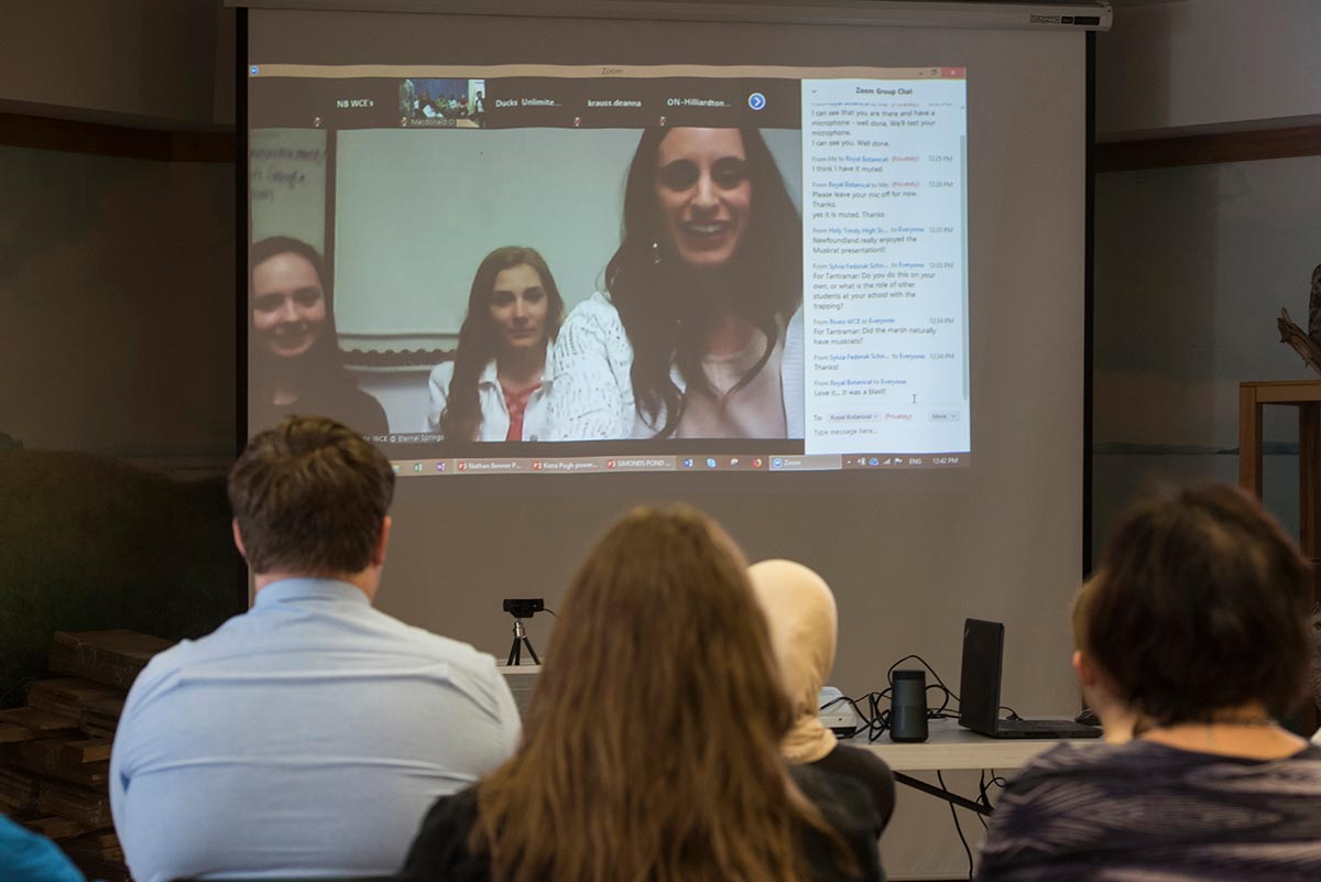 Students in WCE video conference