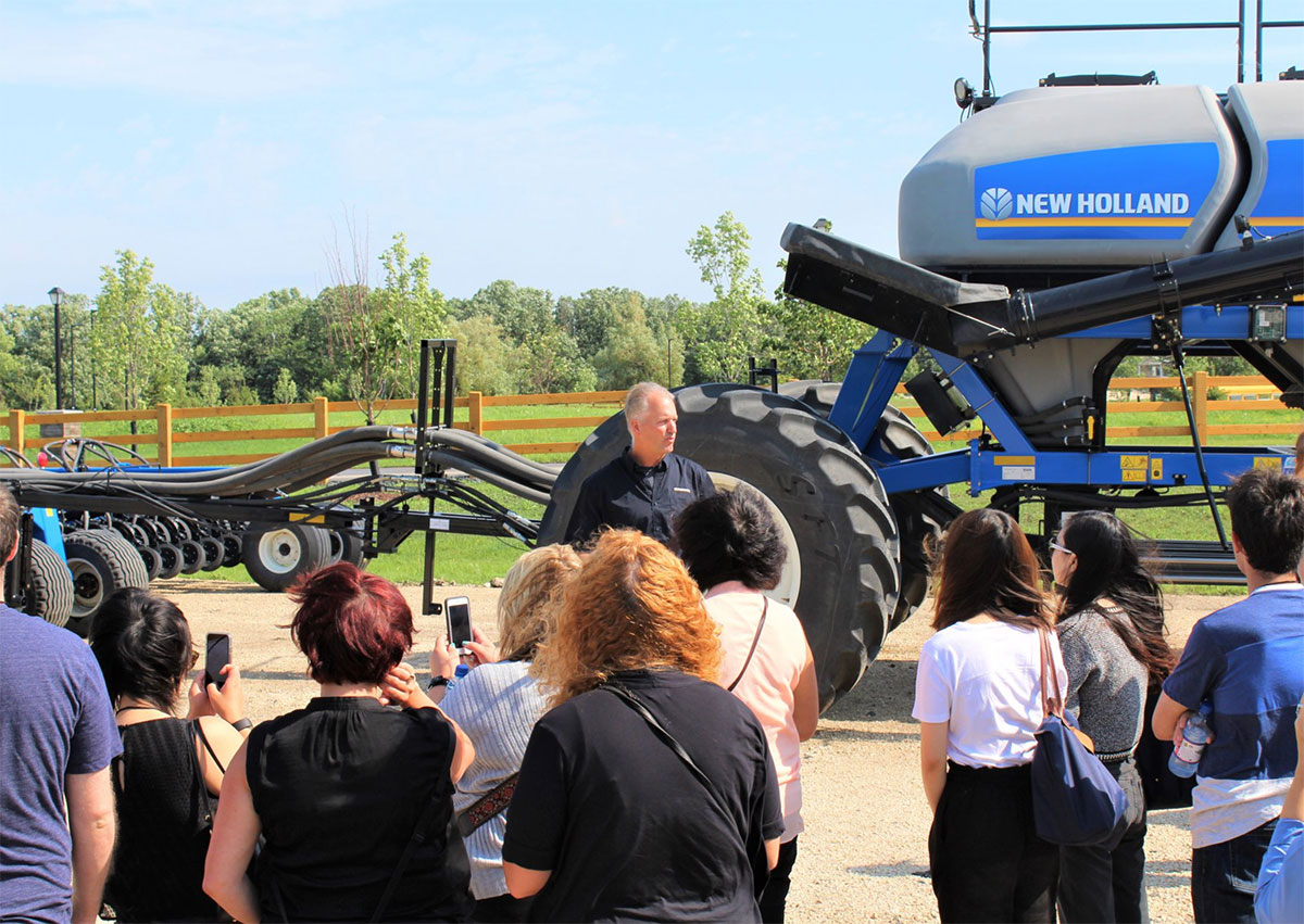 Students on a farm tour