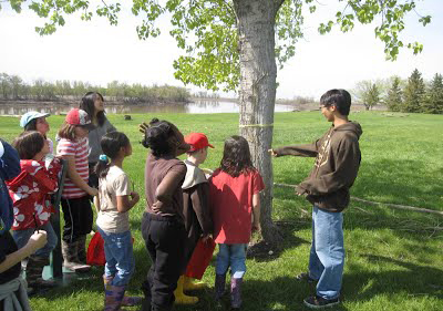 Students on nature walk