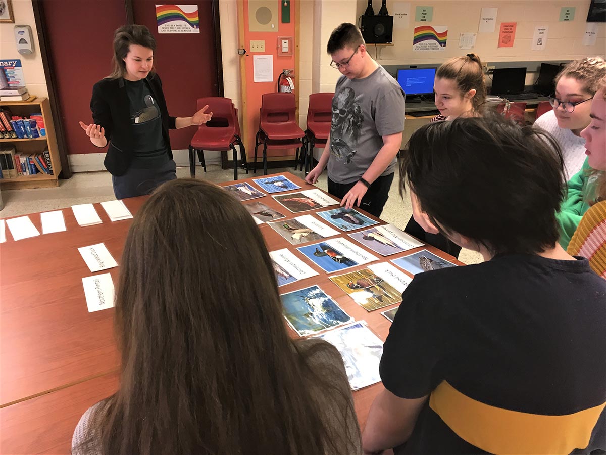 Students learning about wildlife